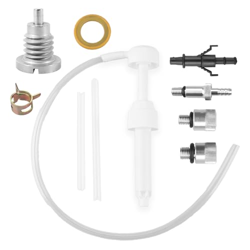 RETEPIF Upgrade Lower Unit Gear Oil Pump for Standard Quart Bottles compatible with 3/8in 8mm 10mm Metal Adapter，for Standard Quart Bottles Widely Fit for Marine Outboards Units(8cc)