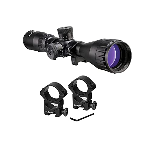 Svbony Sv166 3-9X40 Rifle Scopes Mil Dot Reticle Spring Loaded Instant Zero Resets Turrets And Sv185 Scope Rings,Medium Profile Scope Mounts For All Dovetail #TOP11