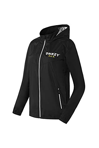 Dnrzy F.i.t Black Sauna Sweat Jacket Weight Loss For Men And Women, Long Sleeve Loose-Fitting Fitness Gym Exercise Workout Clothes Hooded Jacket Only (No Pants, 2Xl) #TOP6