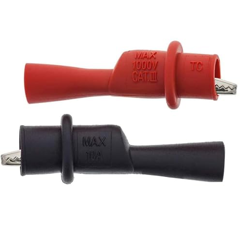 Image of Replacemen Push-on Alligator Clips for Multimeter Test Lead,2 Pcs (2 PCS)