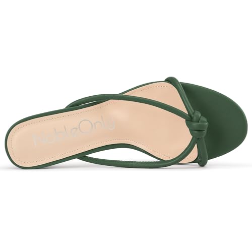 Image of NobleOnly Women's Black Kitten Heel Mule Sandals, 2.4 Inches, Open Toe, Slip On, Party, Prom, Wedding, Evening, Classic Style
