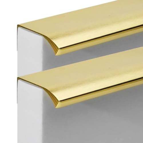 Złoty niewidoczny uchwyt ze stopu aluminium – ukryty uchwyt do szafki 800 mm, 2-częściowy zestaw do drzwi kuchennych i szafki