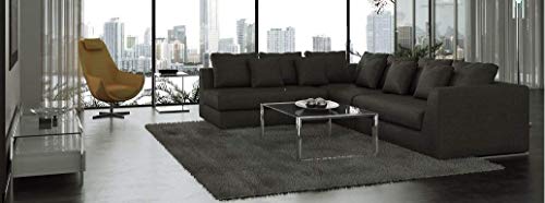 Image of Homax. SF126 Solid Sal Wood Fabric Upholstered Sofa Set 5 Seater Interchangeable Modular, Sectional, Corner L Shaped Sofa Set for Living Room Furniture, Grey Color
