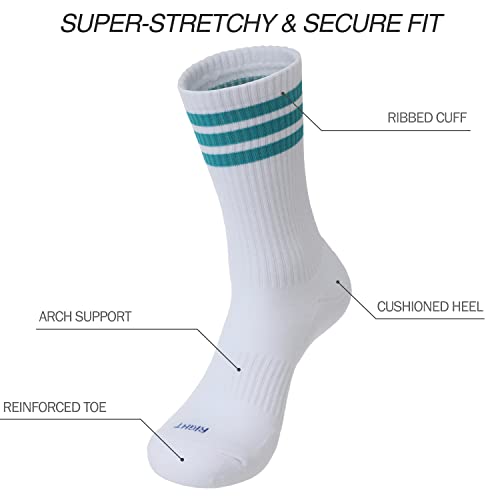Image of PERFECT CORNER Athletic Cotton Quarter Socks Cushioned Men Women, 5 Pairs