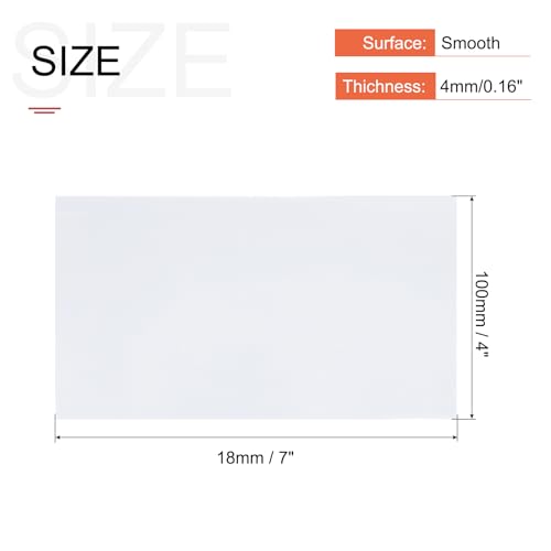 Image of MECCANIXITY White ABS Plastic Sheet 7 x 4 x 0.16 Inch for Building Model, DIY Crafts, Panel, Pack of 1
