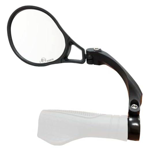 Hafny E13 Approved E-Bike Mirror, Large Surface, Automotive Grade Glass (HF-M901LS-FR01) (Silver Left)