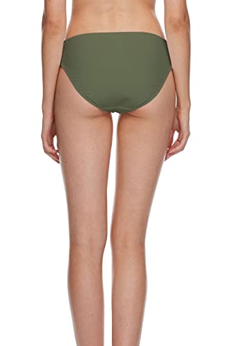 Body Glove Women's Standard Smoothies Nuevo Contempo Solid Full Coverage Bikini Bottom Swimsuit, Cactus, Medium #TOP2