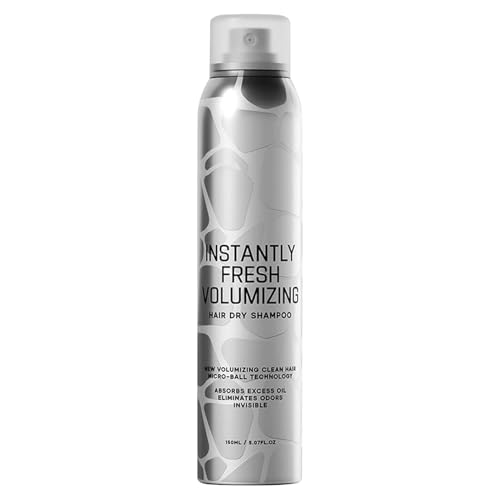Champú seco refrescante y voluminante, mechones de control de aceite, spray, rocía de actualización del cabello, frescura de larga duración, acabado sin techo y textura, 150 ml, para adelgazar