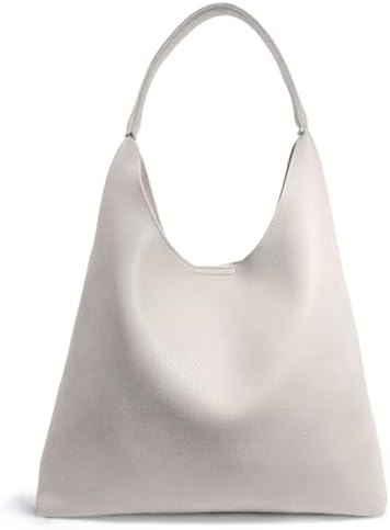 Women's Vegan Leather Hobo Bag - Slouchy Tote Purse