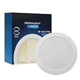 【Ahorro de energía y protección ocular】 Lámpara de techo LED con brillo de 1850 lúmenes y potencia de 18W, emite luz brillante y confortable. El alto índice de reproducción de colores (CRI > 80) garantiza colores vivos y naturales, creando una atmósfera acogedora en el espacio, mientras que la luz suave protege tus ojos