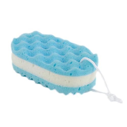 Toalla de baño ergonómica, esponja de ducha y dispensador de espuma para niños pequeños, adorable toalla de baño suave con diseño de textura ondulada para familiares y amigos
