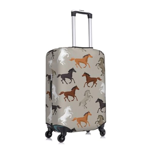 Cute Horse Print Luggage Suitcase Covers Elastic Washable Luggage Protector Luggage Covers For Suitcase3