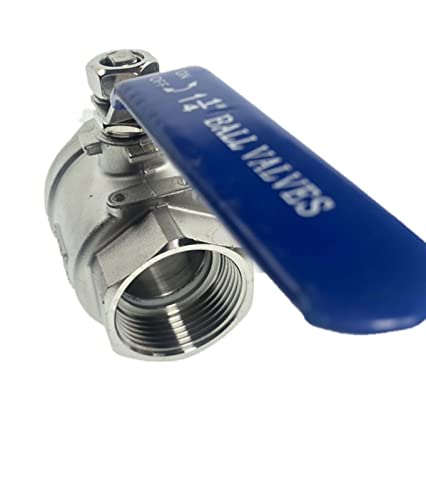 Válvula de bola de acero inoxidable 304 de 0.5 pulgadas con dos piezas y rosca hembra recta 4