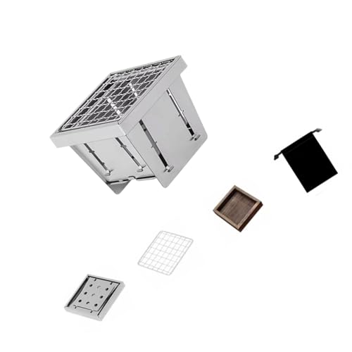 Grille télescopique en acier inoxydable durable pour barbecue au charbon de bois