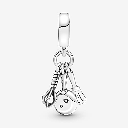 Spatula, Frying Pan & Whisk Dangle Charm Fit Women Bracelet Necklaces Fashion Gifts 925 Sterling Silver DIY Jewelry2