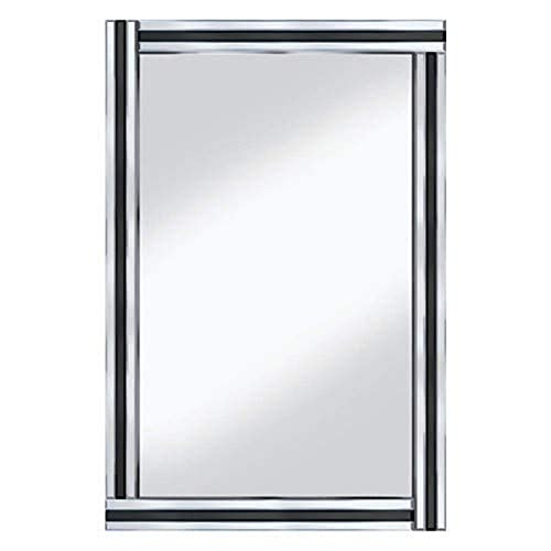 Barcelona Trading Fiona - Espejo de Pared Rectangular con Marco de Cristal Negro, 122 x 81 cm, Extra Grande Cover