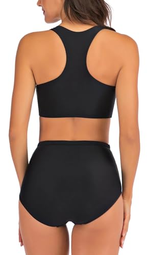 Women Two Pieces Crop Top Bikini Sets Chic Pretty Swimsuit3