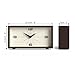 JONES CLOCKS® 'Odeon' Desk Clock | Modern Rectangular Design in Brown, Stylish Retro Look for Shelf, Table, Mantel or Bedside