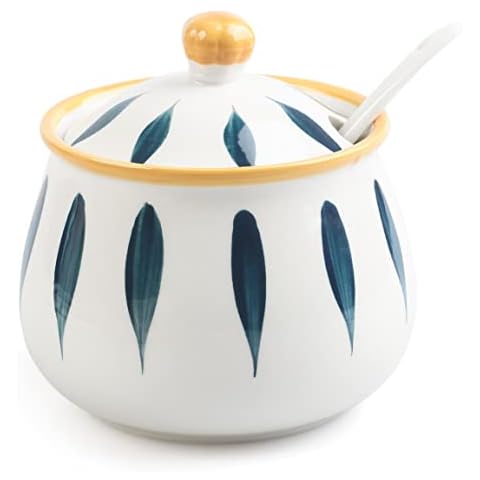 mehrido Ceramic Sugar Bowl Cover