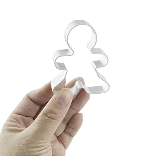 Saktopdeco 8 Counts Gingerbread Metal Cookie Cutter Small Christmas Gingerbread Man Shaped Decorative Cookie Cutters Set thumb #3