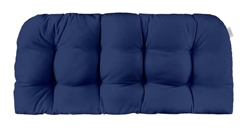 RSH DECOR: Tufted Wicker Loveseat Cushion | 44” x 22