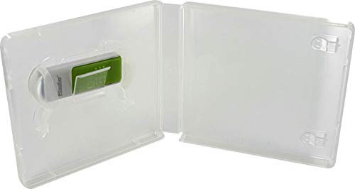 Easypack Boîtier Transparent pour Clé USB - Boîte de Stockage et Organisation pour Clé USB - Compatible avec toutes les Clés USB - Emplacement pour Jaquette et Livret - Modern et Unisex
