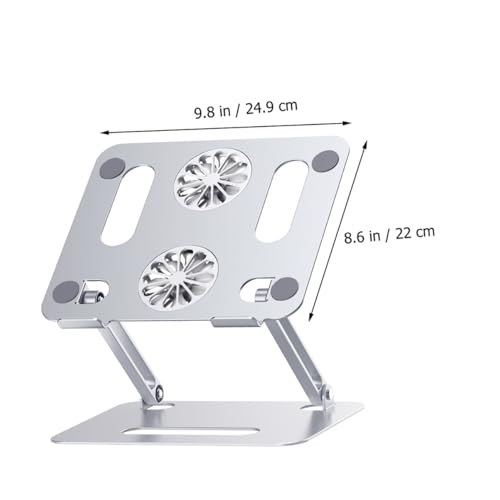 Base ajustable para laptop de aleación de aluminio con doble ventilador miniatura 2