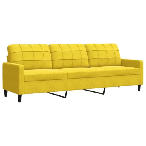 RMIHSJG Samt Sofagarnitur 3-TLG mit Hocker, Modernes Wohnzimmer Sofa Set mit Metallgestell, Bequeme Couchgarnitur für Wohnbereich, Sitzgruppe mit Polsterung und – Bild 5