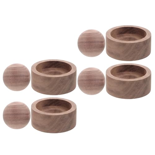 Set 4 piezas difusor aromático eléctrico de madera natural