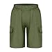 Kids Summer Lightweight Linen Cargo Shorts Casual Elastic Waist Loose Thin Bermuda Shorts with Pockets for 5-15 Years