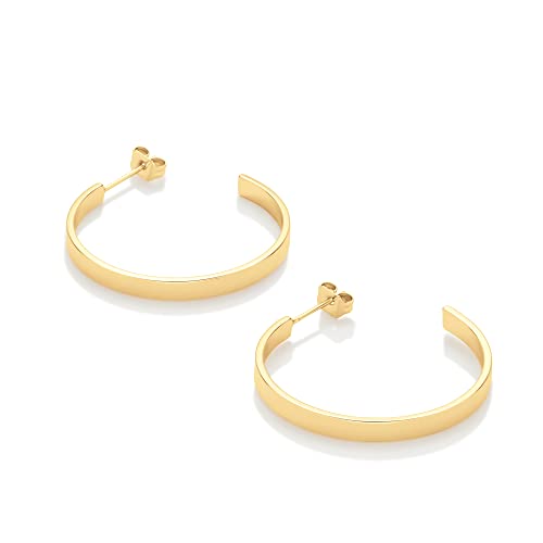 Image of Amazon Essentials 14K Gold Plated Square Edge Hoop