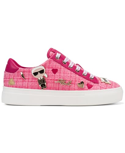 Image of Karl Lagerfeld Women's Cate Pins Tweed Lace up Sneaker