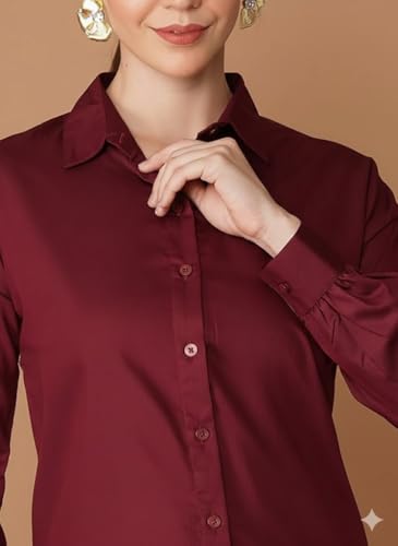 Image of OOMPH! Full Sleeve Stylish Western Drop Shoulder Shirts for Women Regular fit Shirts for Woman