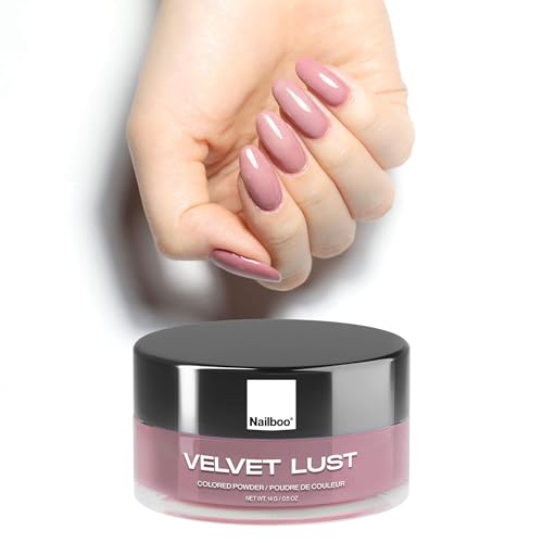 Nailboo Dip Powder for Nails, Velvet Lust – Mauve Nail Dipping Powder, Custom Made with Highly Pigmented Ultra-Fine Formula, No UV Light Needed, DIY Nails at Home for Beginners or Pros, 0.5 oz