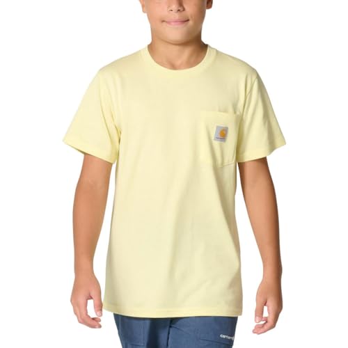 Carhartt Boys Short Sleeve Pocket T-Shirt, Wax Yellow, 2 Years