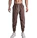 FQZWONG Mens Sweatpants Athletic Training Running Workout Pants Casual Loose Drawstring Elastic Waist Trousers with Pockets（Coffee,Medium