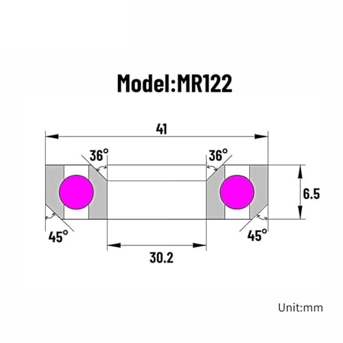 Roulement de casque MR122 1 1/8 ACB3039 pour direction de vélo
