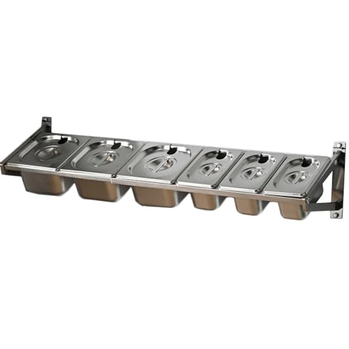 Estante de especias de montaje en pared, almacenamiento oculto de acero inoxidable con tapa, 4 pulgadas de profundidad, ideal para condimentos y condimentos, organización de cocina que ahorra espacio