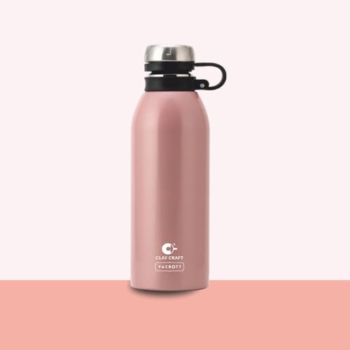 Image of CLAY CRAFT VACBOTT Charlie Double Walled|18 Hours Hot and 24 Hours Cold Water Bottle Vacuum Insulated Flask Bottle 900ml|1 Pcs Water Bottle|Travelling|BPA-Free|BIS Certified|1Year Limited Warranty
