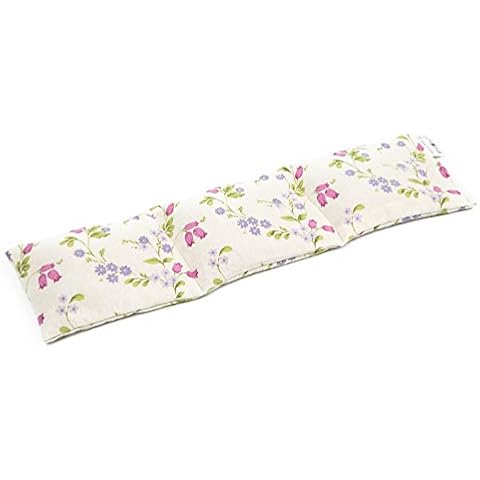 TERMOSAK 45x14 cm + Cover, Modulated, Microwavable Heat Pads for Pain Relief, (hot-Cold) Heat Wrap with high Density Seeds and Lavender (45x14, Flowers) Cover