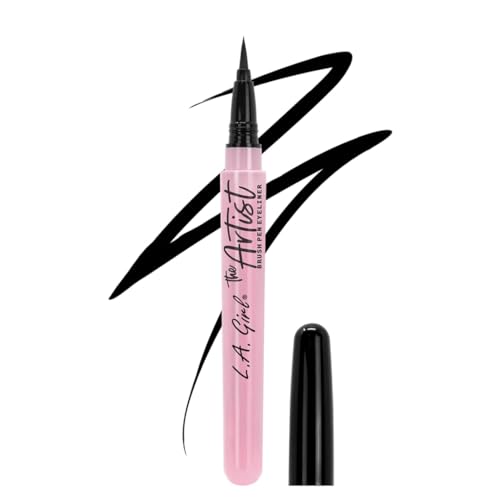 L.A. Girl The Artist Brush Pen Eyeliner, Inky Black GLE740