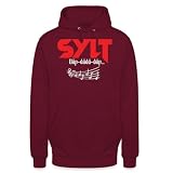 Unibly Sylt Döp - Sudadera con capucha, granate, M