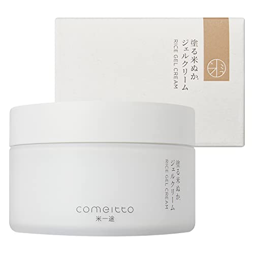 COMEITTO Crema de gel de arroz 90 g, Gel hidratante de salvado de arroz orgánico, Crema hidratante para piel seca Sin fragancia Cover