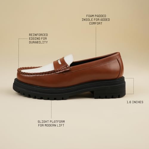 Image of Theater Dr. Storm Loafers for Women | Stylish Chunky Penny Formal Loafers | Lightweight Comfortable Footwear with Cushioned Insole