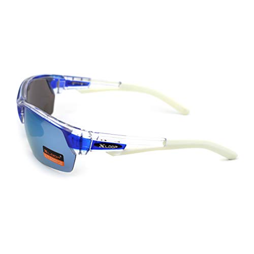 Mens Xloop Sport Half Rim Plastic Rectangular Sunglasses3