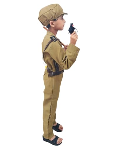 Image of BookMyCostume Kids 6-Pcs Forces & Community Helper Costume Collection - Army, Military, Navy, Police & Soldier Outfits - Fancy Dress for Patriotic Events, School Annual Day, Role-Play & Competitions
