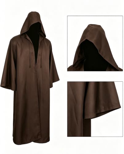 Image of GOLDSTITCH Men Hooded Robe Cloak Knight Fancy Cool Cosplay Costume