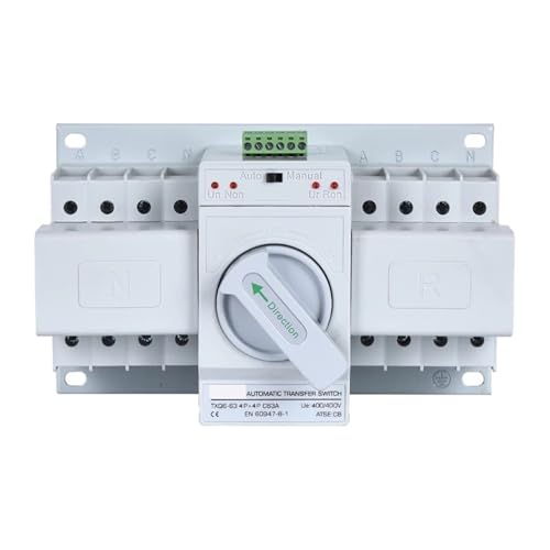 Interrupteur de transfert automatique double puissance MCB 2P 63A inverseur de source - 6