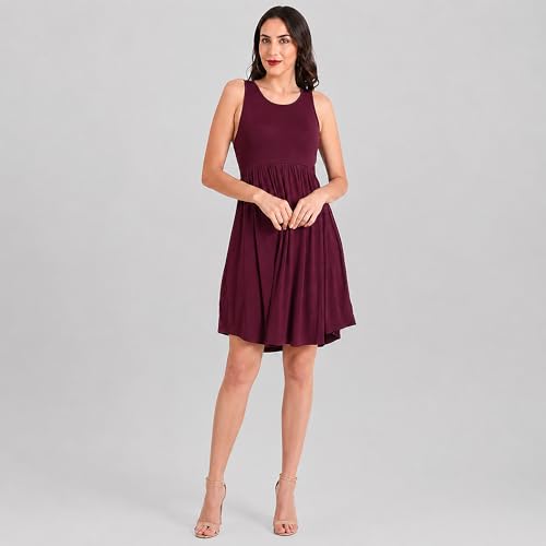 Image of Miss Lavish London Sleeveless Dresses for Women -Casual Summer Dresses with Pockets, Women's Fashion Midi Dress