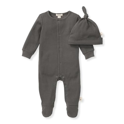 Image of Burt's Bee Baby Infant Boys' 100% Organic Cotton Long Sleeve Jumpsuit with Hat